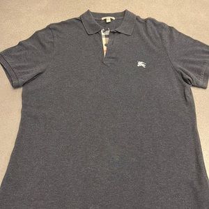 Charcoal grey Burberry polo shirt